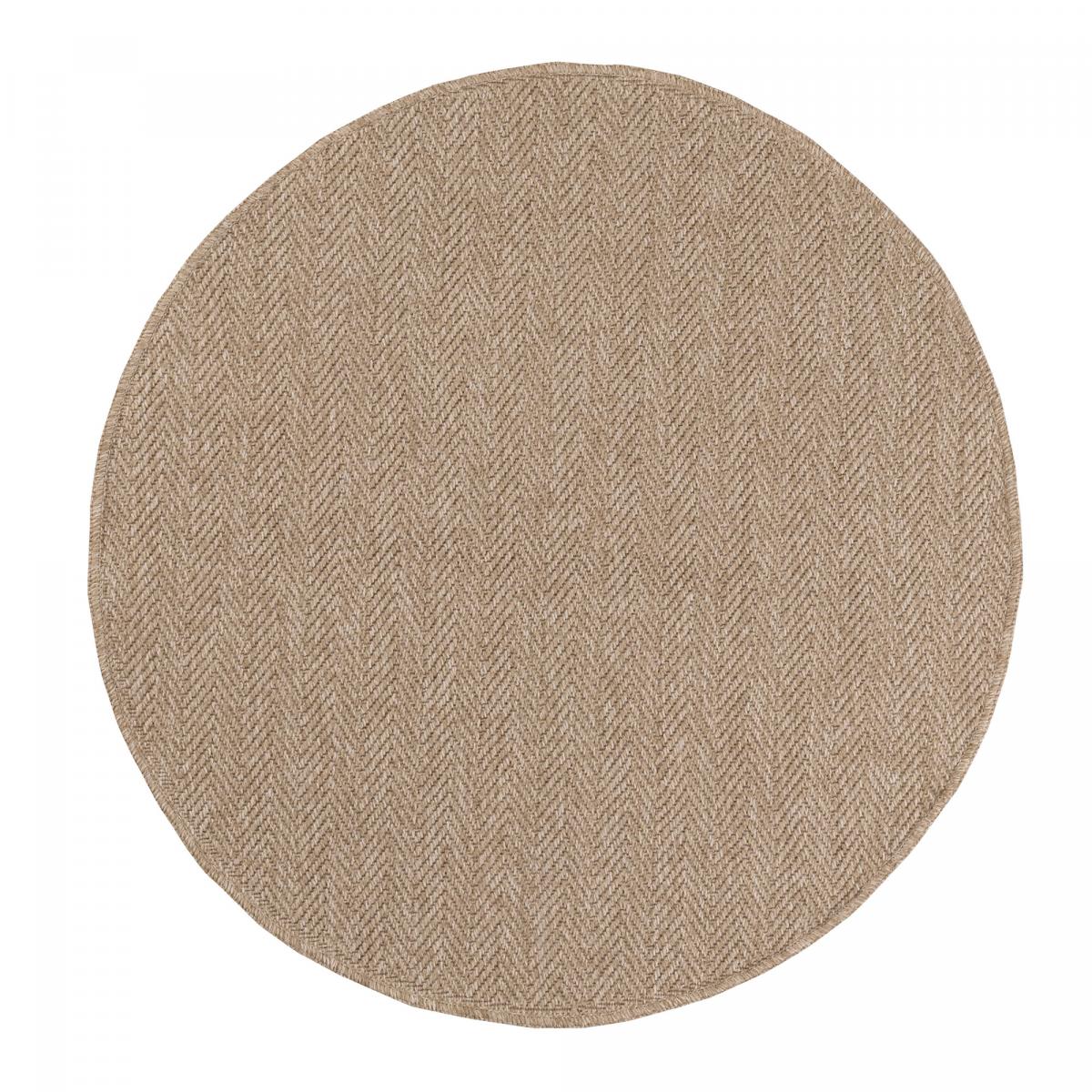 Tapis rond d'extérieur tissé kilim JUTE ART 4