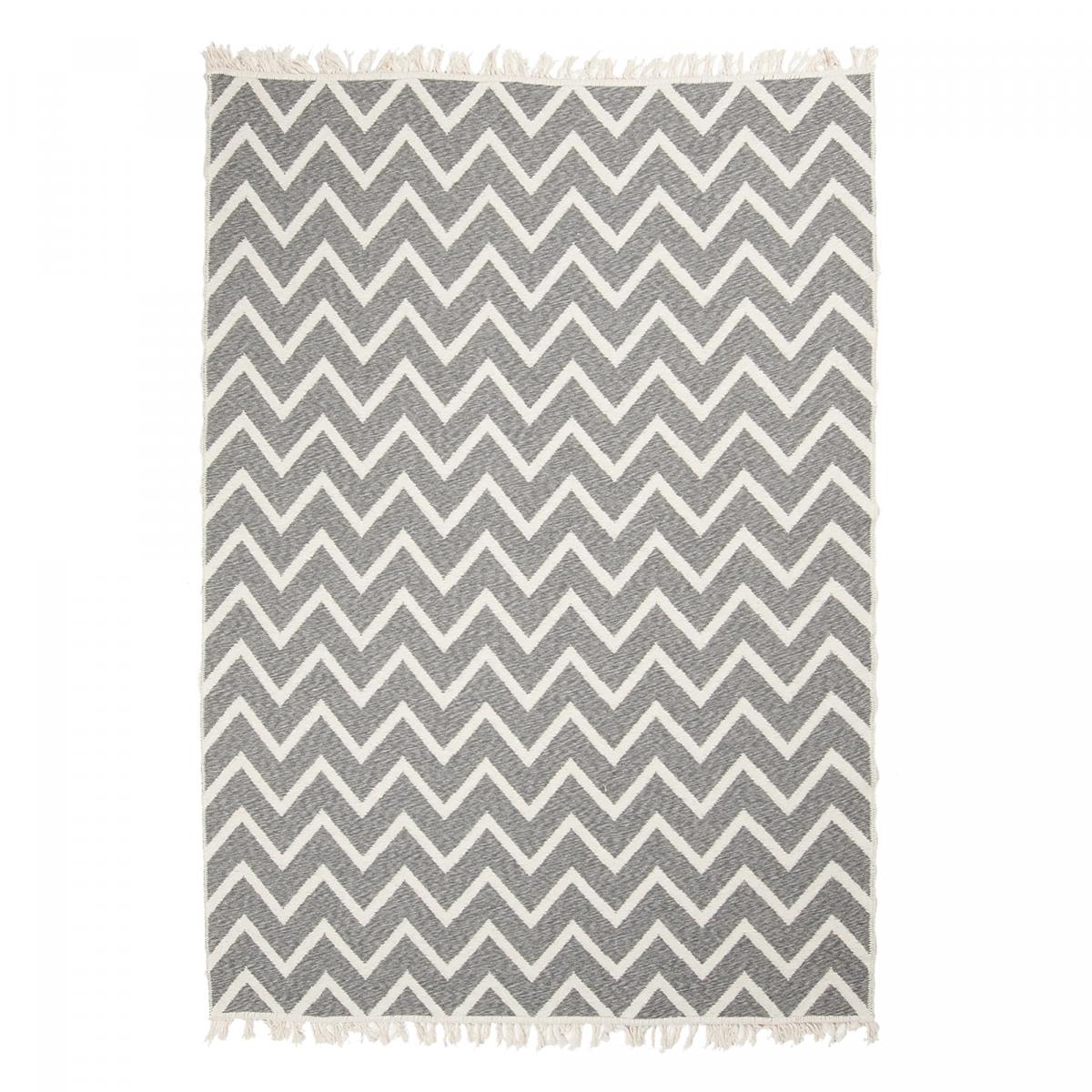 Tapis kilim reversible en coton motif scandinave BY