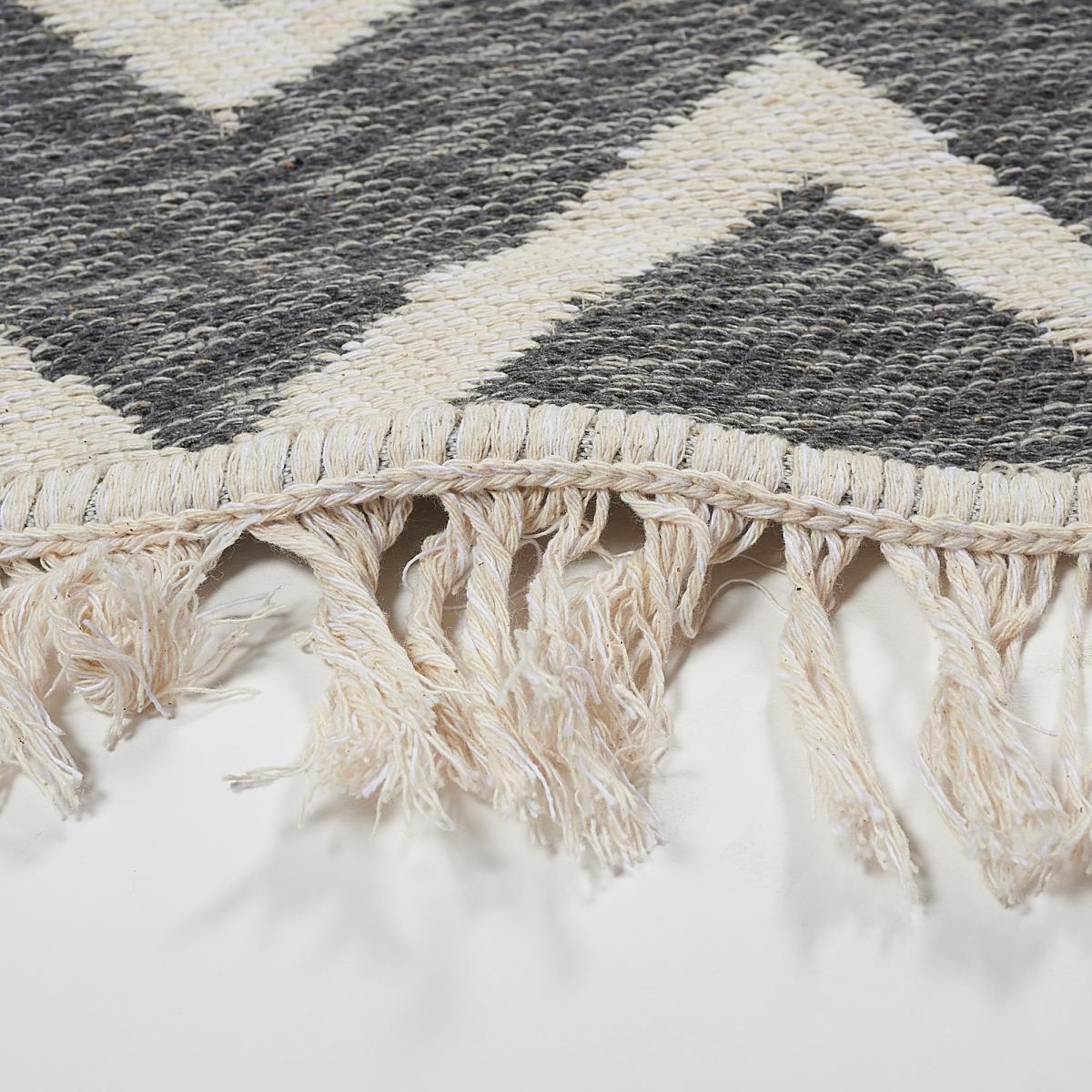 Tapis kilim reversible en coton motif scandinave BY — vue 4