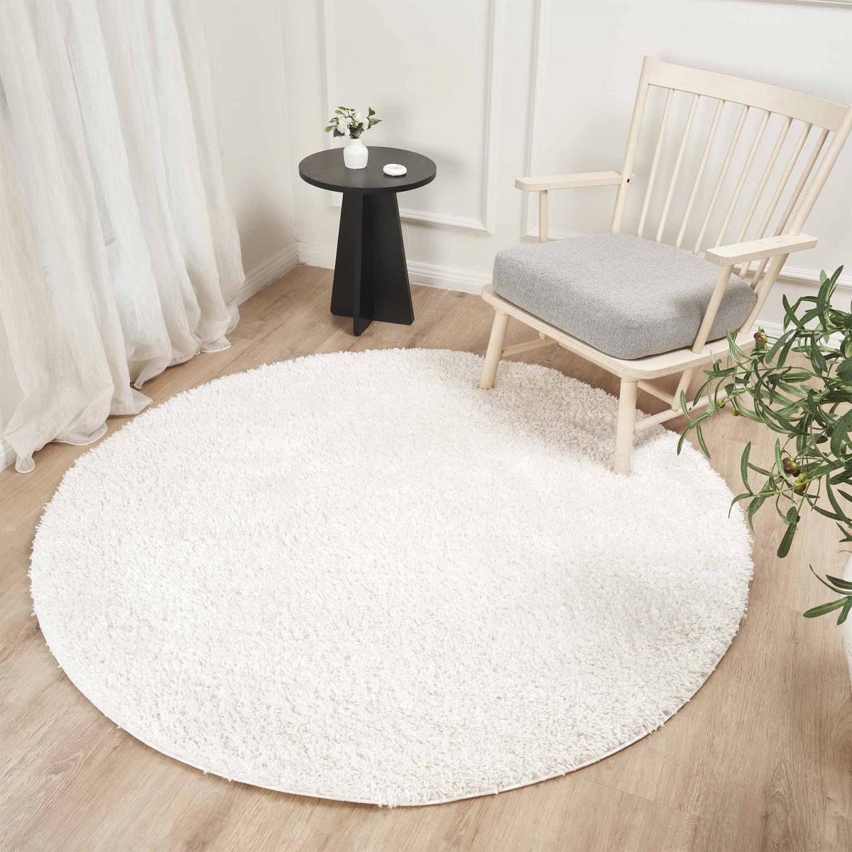 Tapis rond shaggy tissé motif uni LYN4 UNILA — vue 3