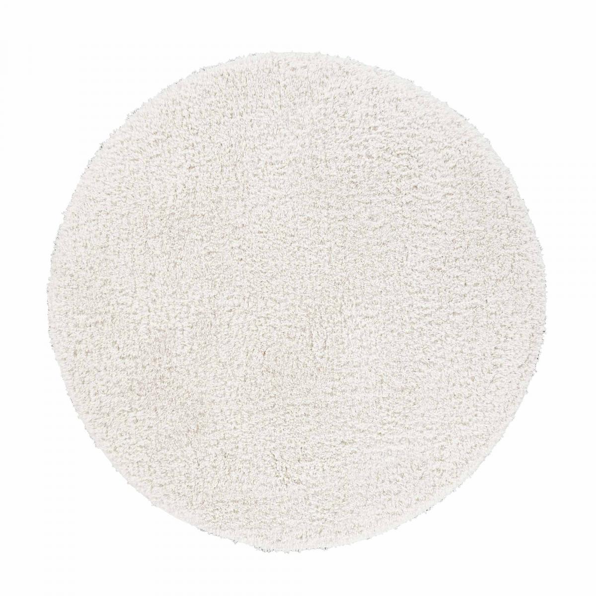 Tapis rond shaggy tissé motif uni LYN4 UNILA