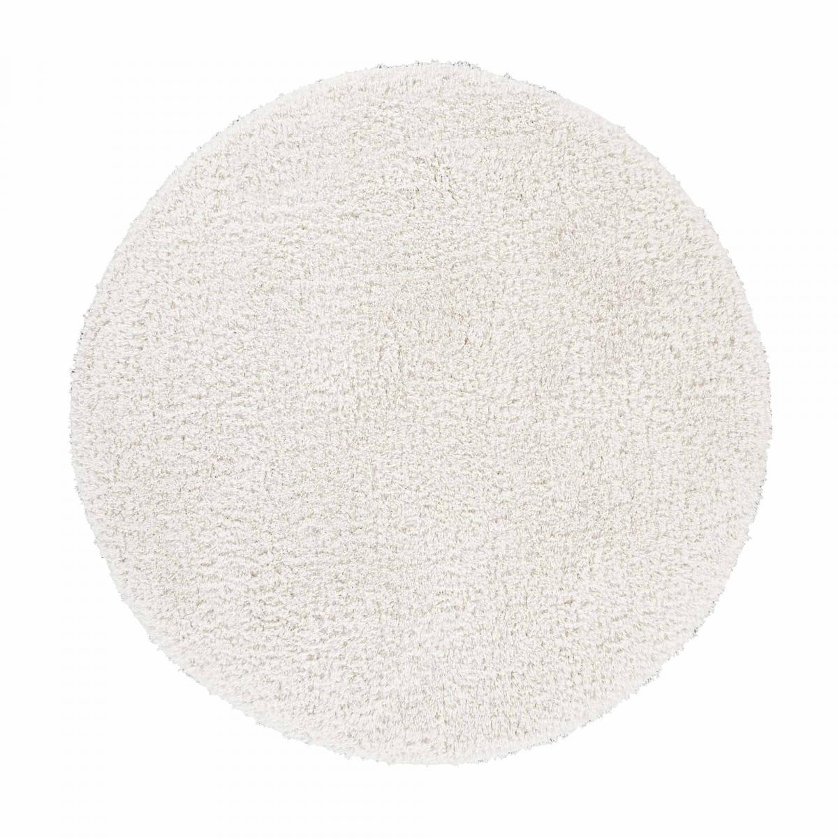 Tapis rond shaggy tissé motif uni LYN4 UNILA