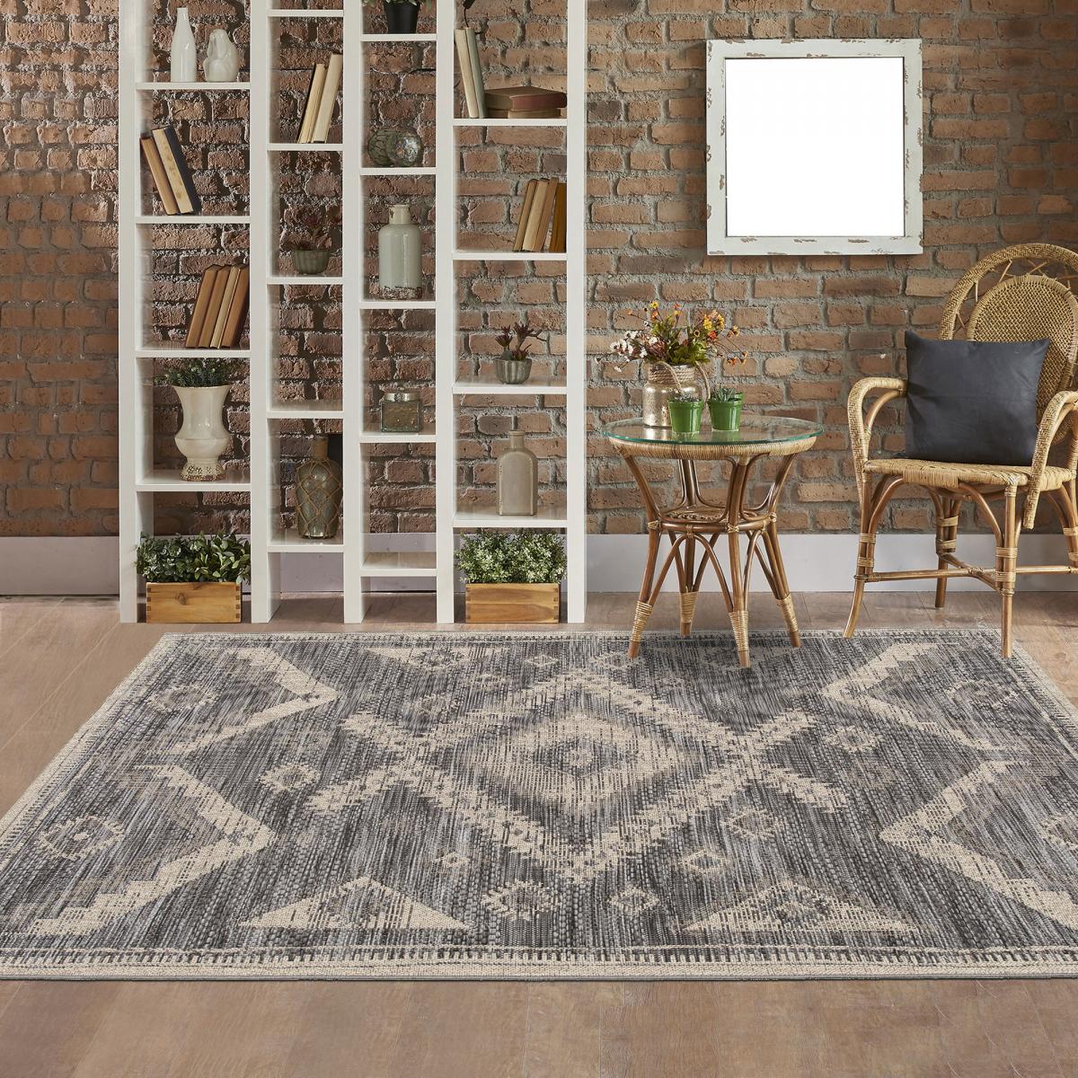 Tapis Chambre tissé motif abstrait HIERE 3 — vue 3