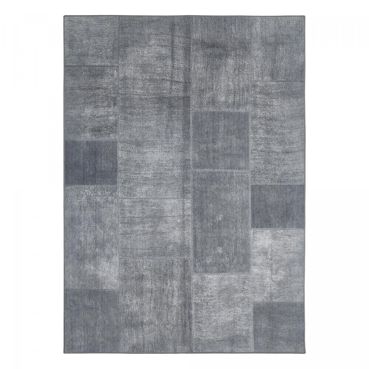 Tapis salon et chambre tissé motif faux uni NIKAL