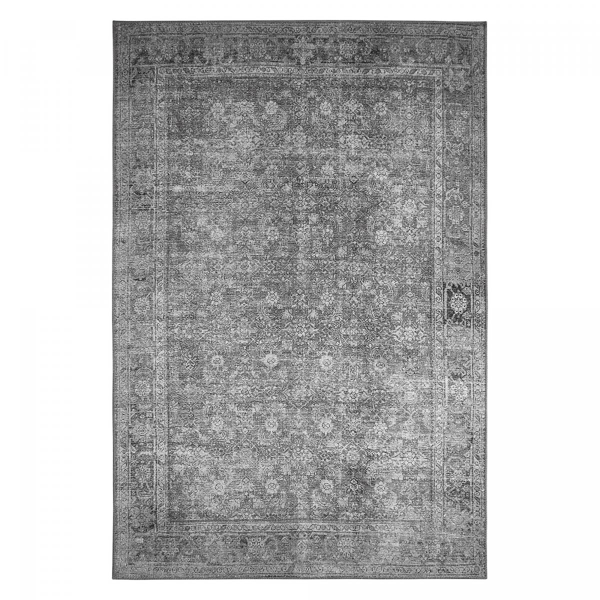 Tapis salon et chambre tissé motif faux uni NIKAL