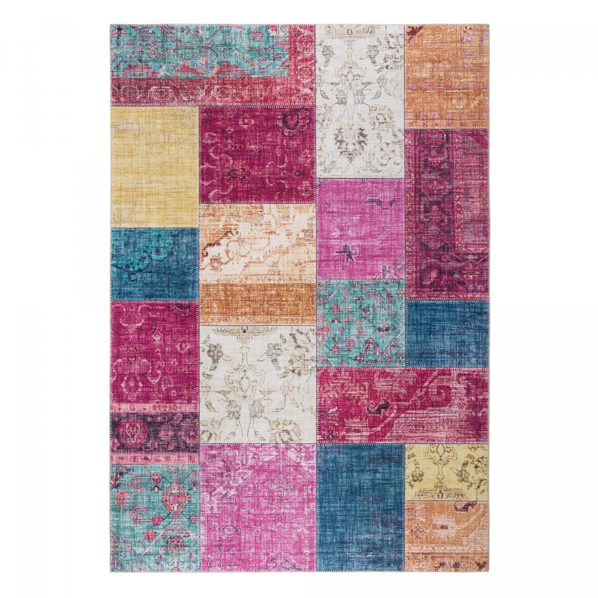 Tapis salon et chambre tissé motif géométrique NIKOL