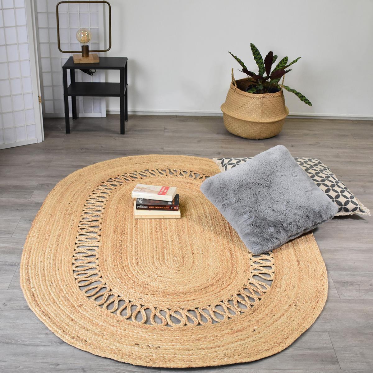 Tapis jute fait main JUTOVAL — vue 3