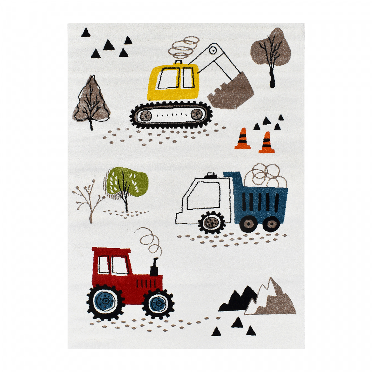 Tapis enfant TRUCKS certifié OEKO-TEX