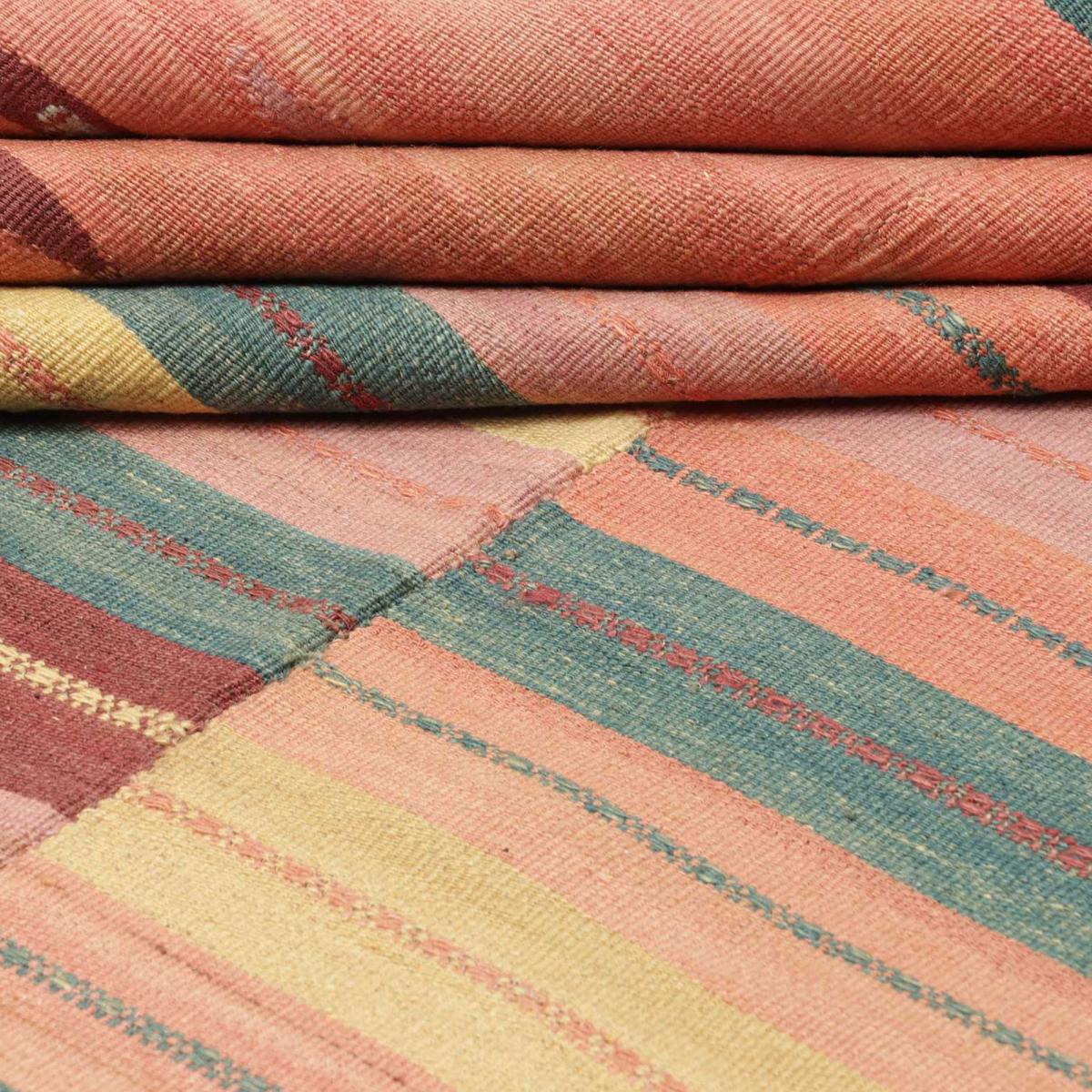 Authentique tapis d'Orient kilim fait main en laine AD — vue 4