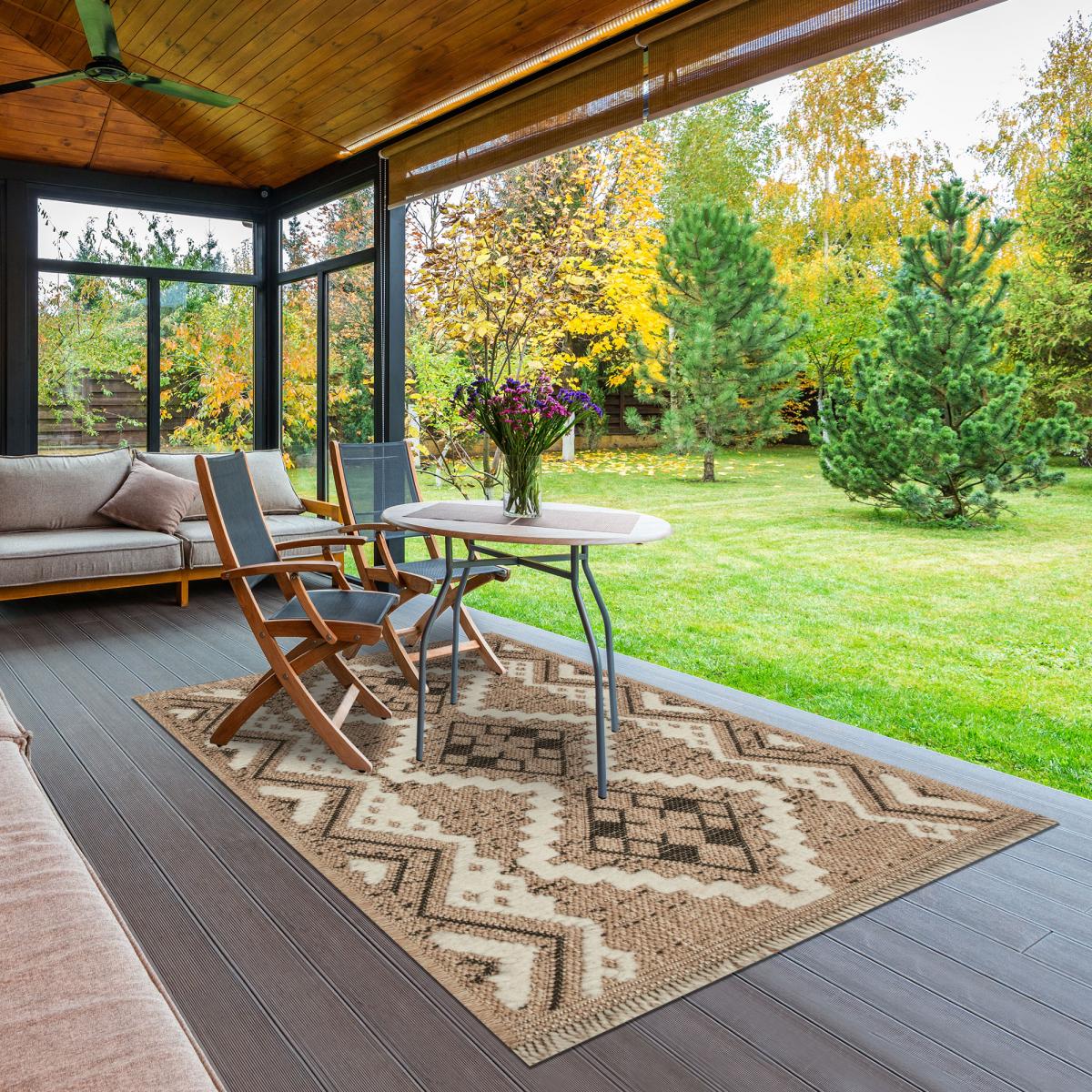 Tapis extérieur tissé kilim rectangle ZEPHYR — vue 3