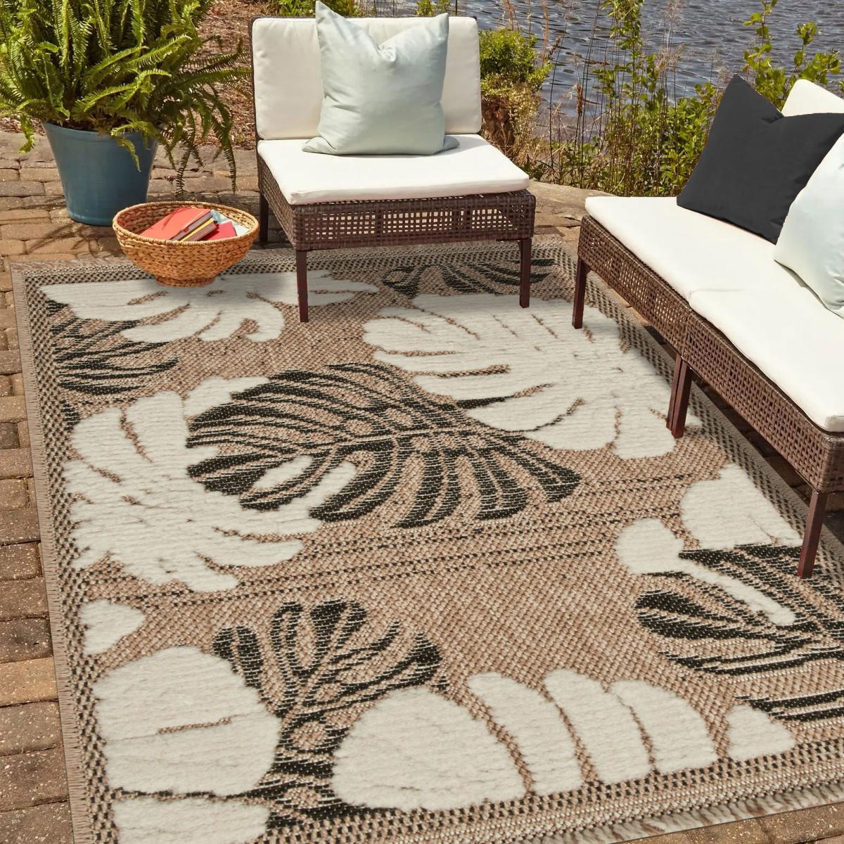 Tapis extérieur tissé kilim rectangle ZEPHYR 1 — vue 3