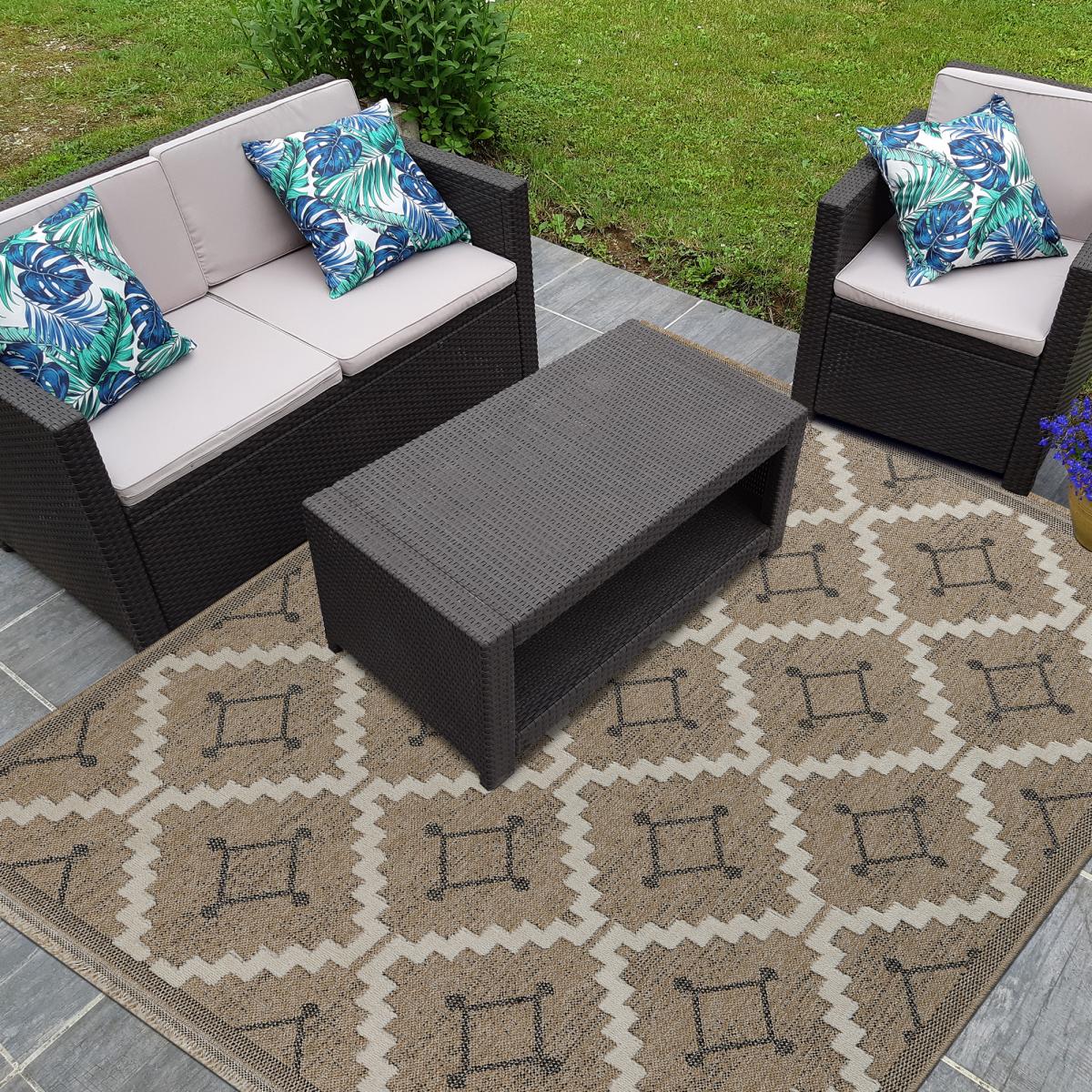 Tapis extérieur tissé kilim rectangle ZEPHYR 2 — vue 3