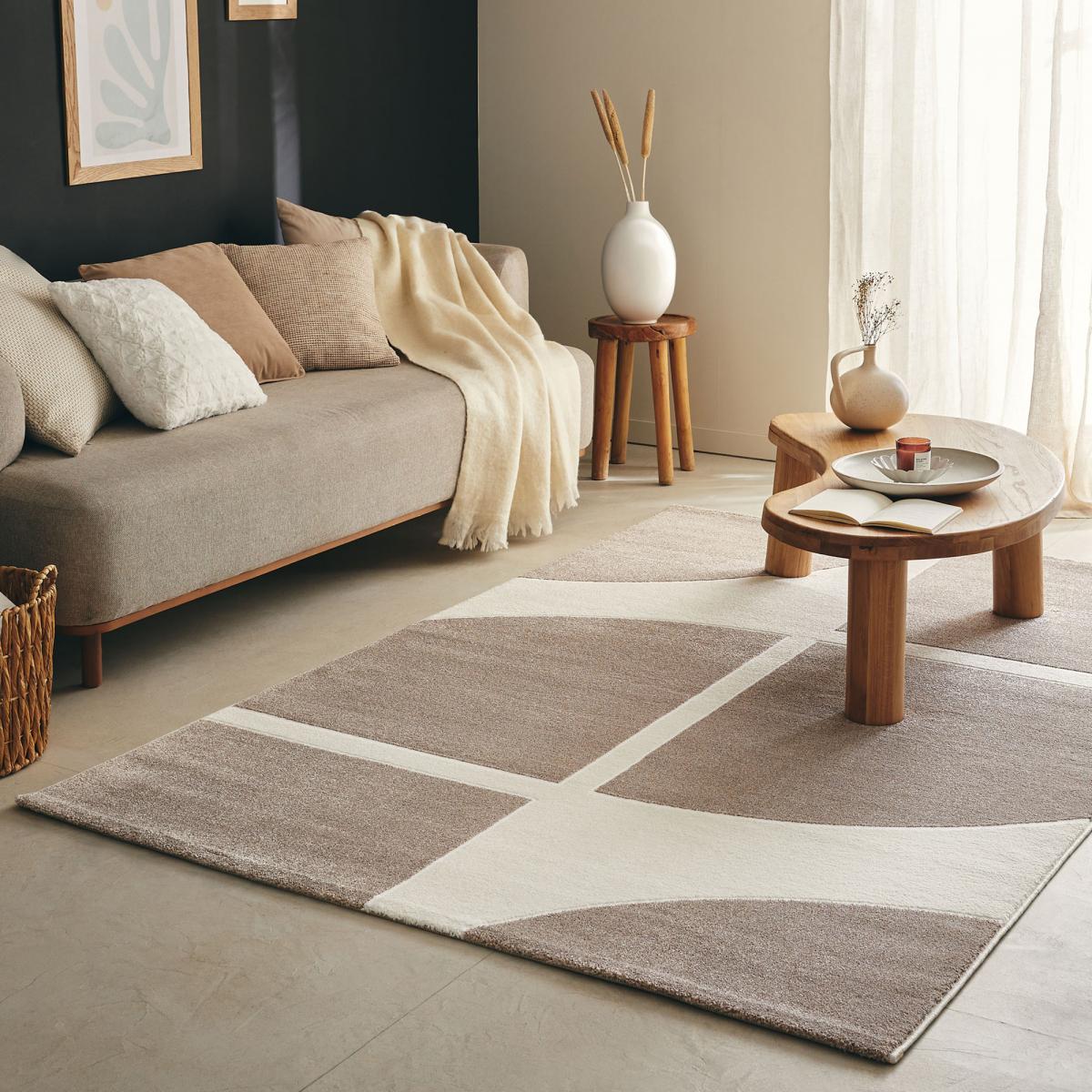 Tapis salon et chambre tissé motif géométrique ECHO — vue 3