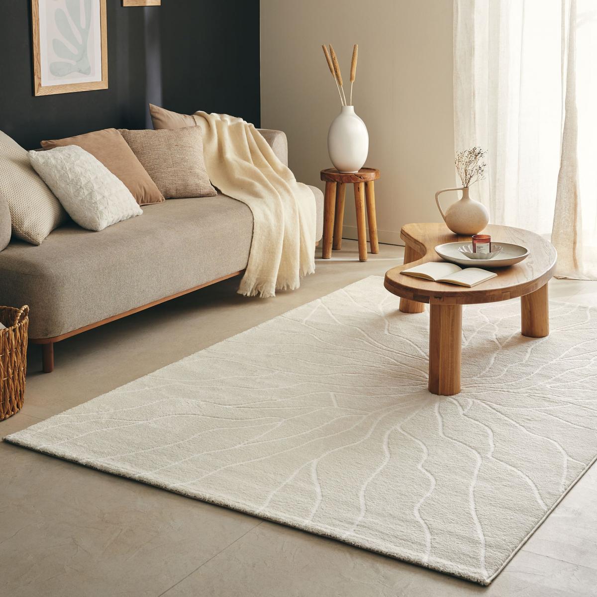 Tapis salon et chambre tissé motif abstrait ECHO 5 — vue 3
