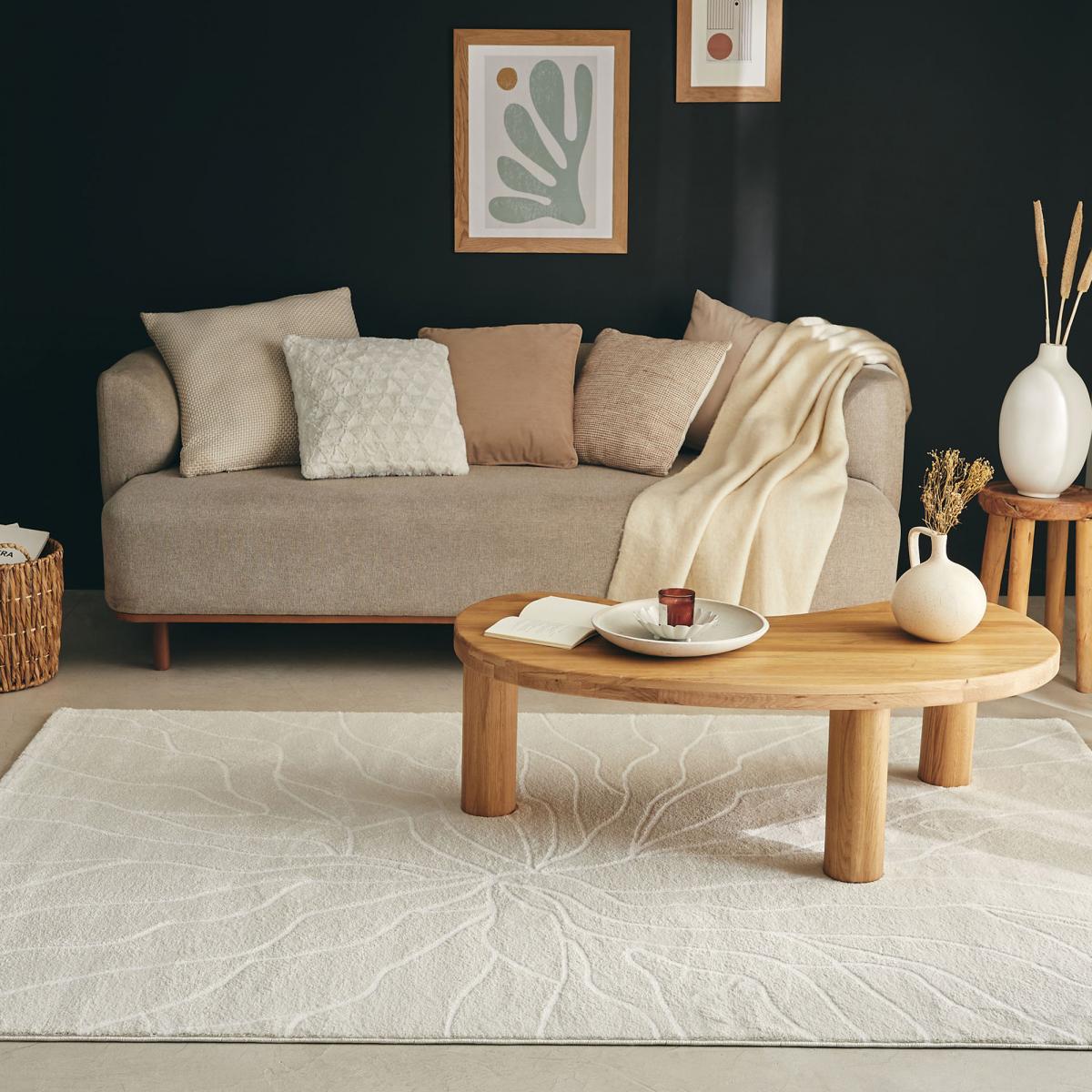 Tapis salon et chambre tissé motif abstrait ECHO 5