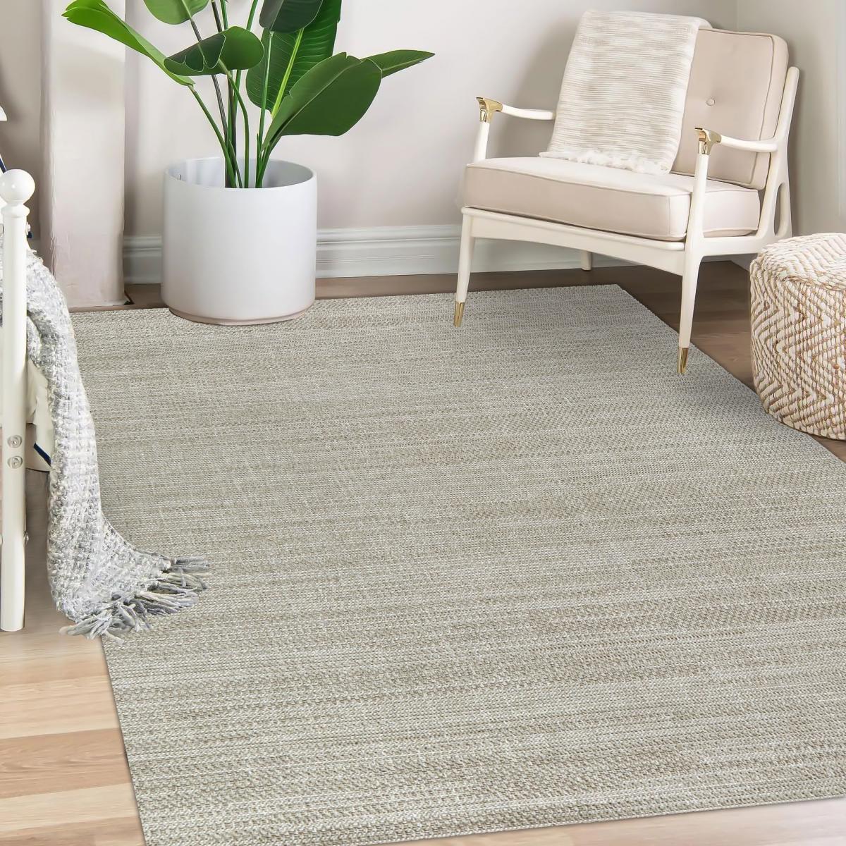 Tapis extérieur tissé kilim rectangle BOTANI 3 — vue 6