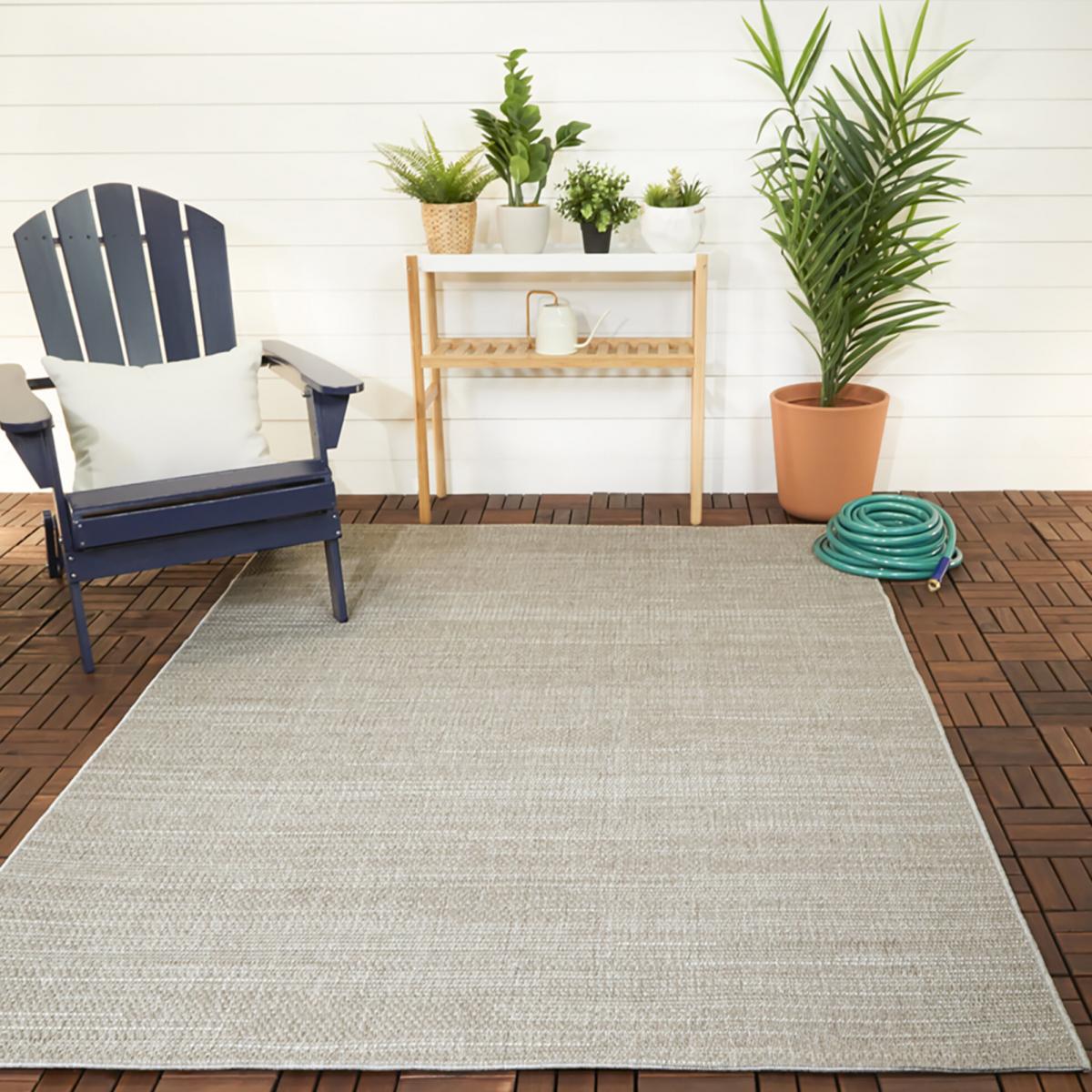 Tapis extérieur tissé kilim rectangle BOTANI 3 — vue 3