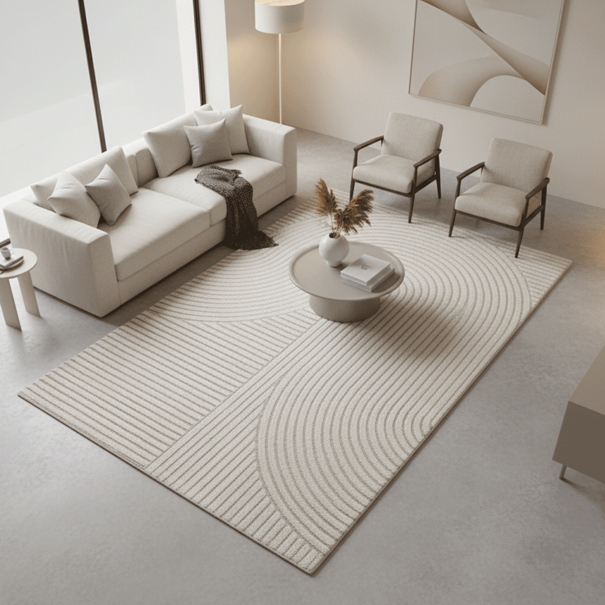 Tapis tissé à motif simple LYN9 B pour salon et chambre à coucher — vue 3