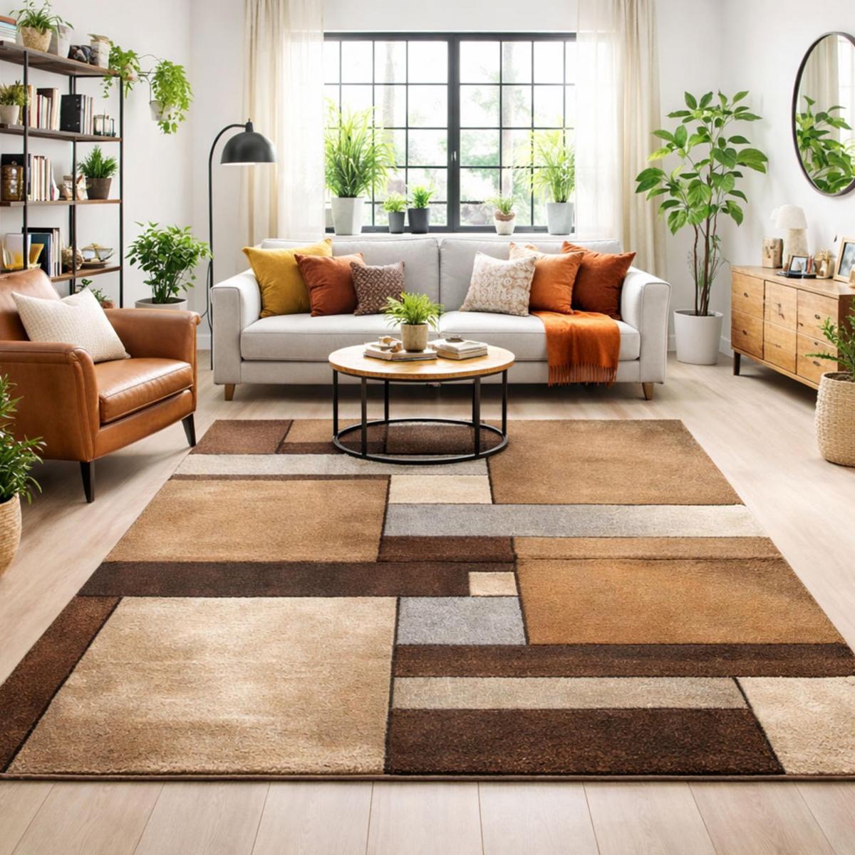 Tapis salon et chambre tissé motif géométrique LYN8 GEOME — vue 3
