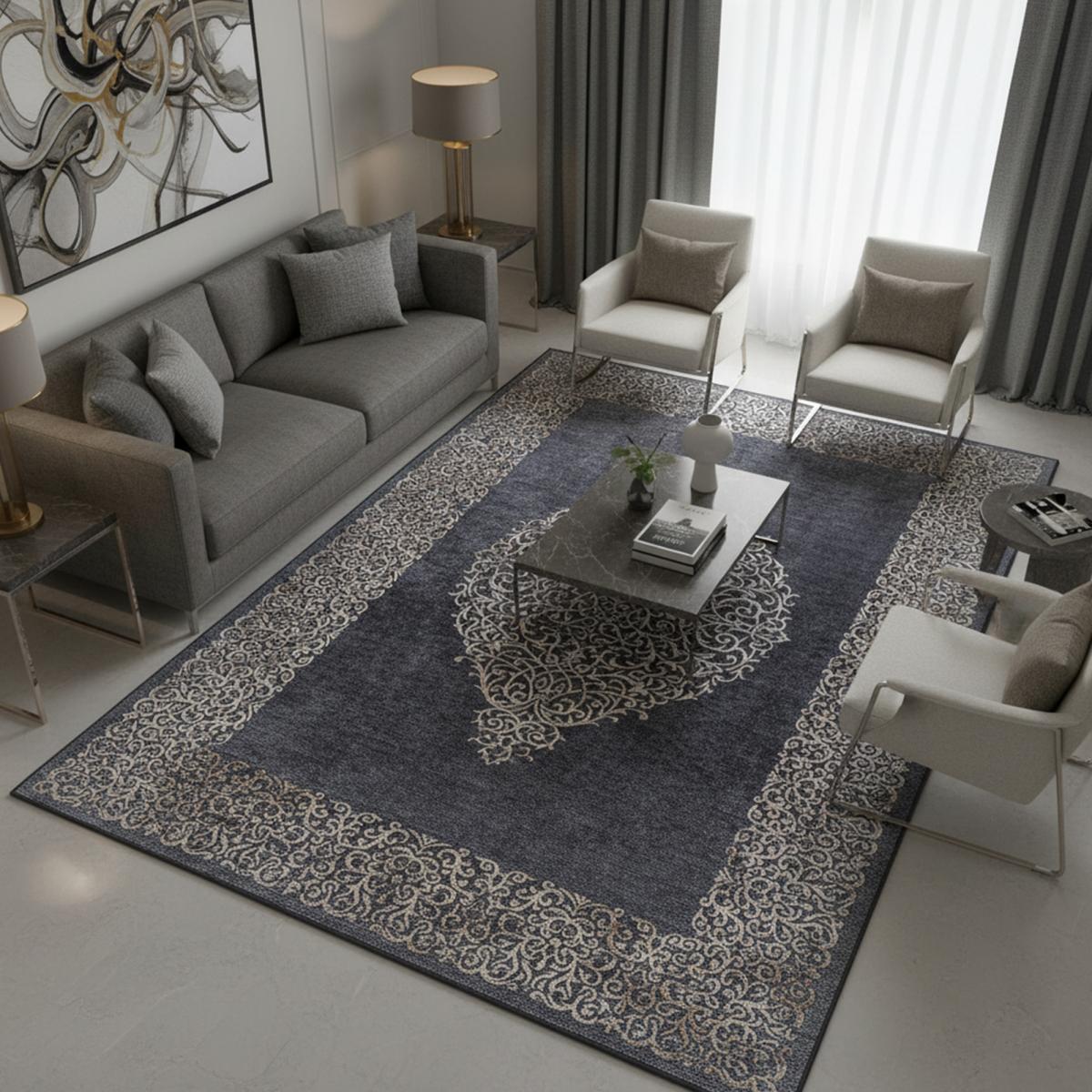 Tapis orient tissé motifs orientaux AKIEK — vue 3