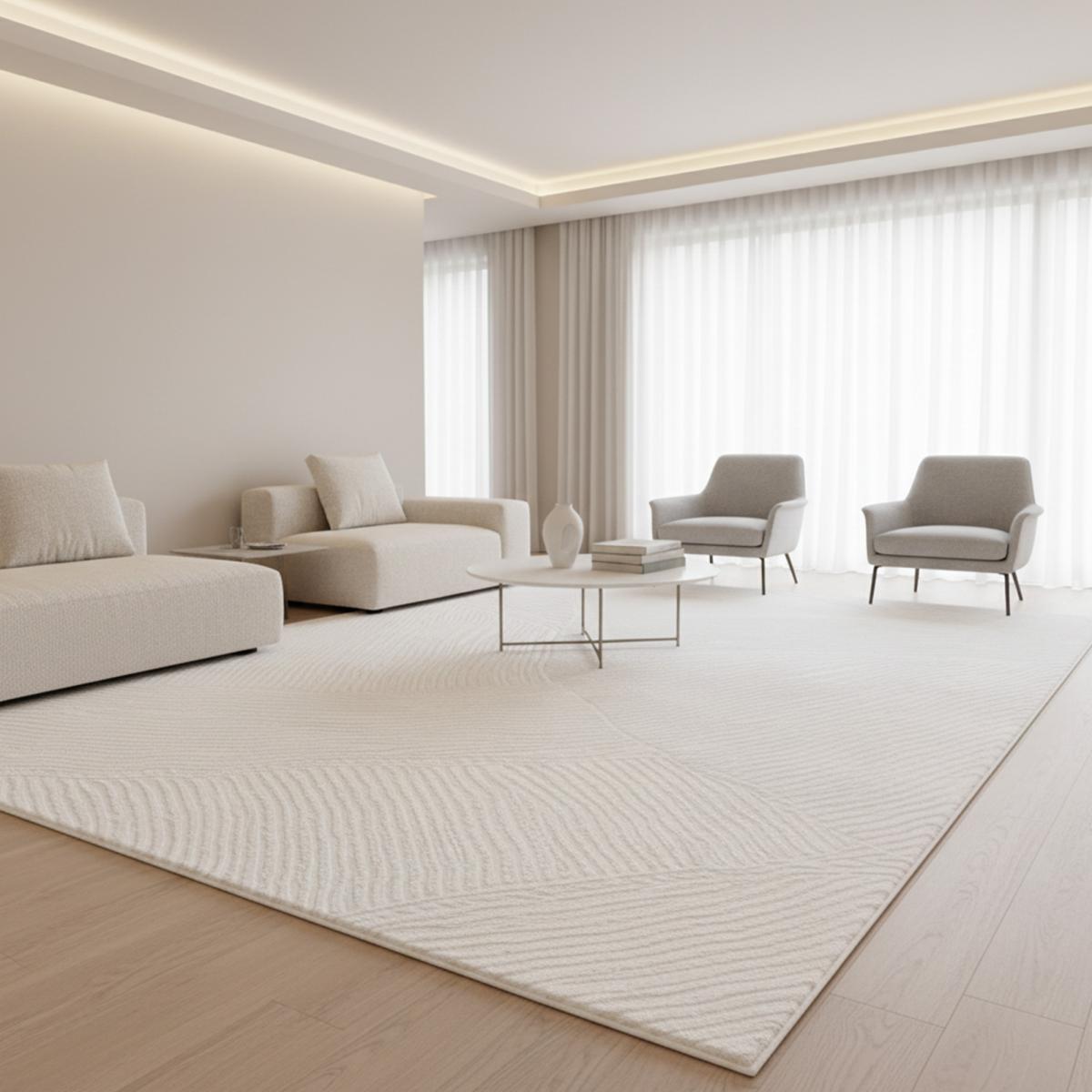 Tapis salon et chambre tissé motif faux uni DAMCIA — vue 3