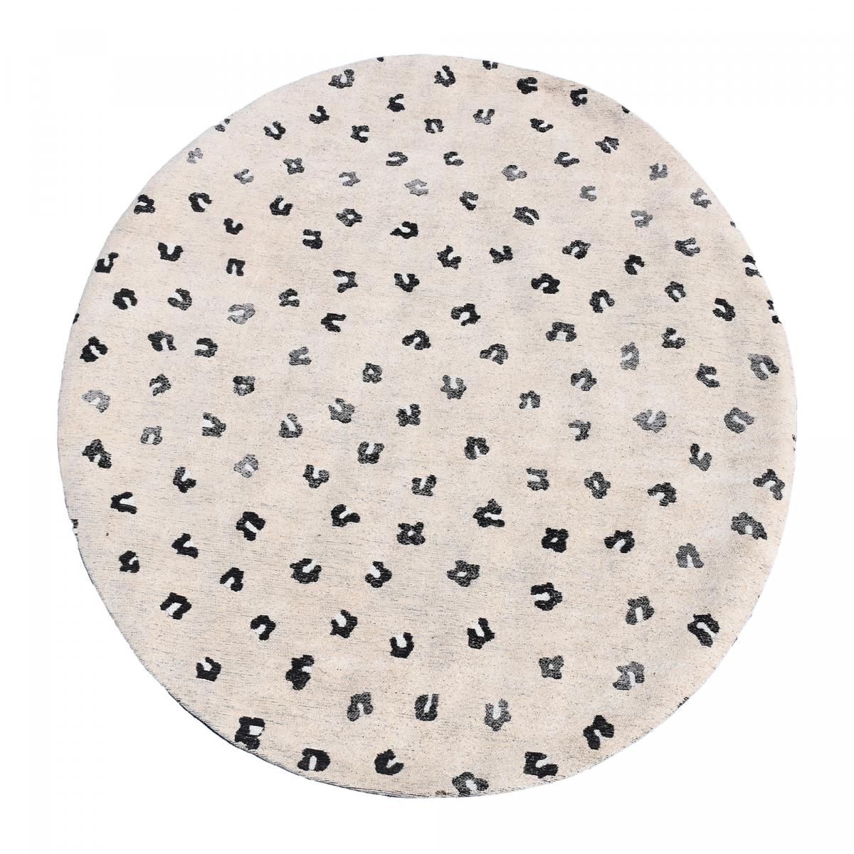 Tapis rond LEOP , tapis en coton