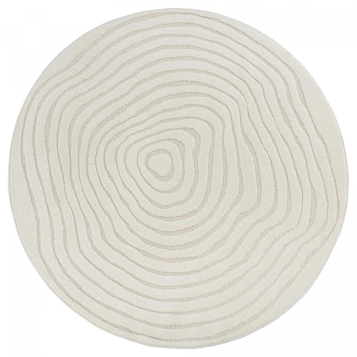 Tapis rond LYN9 SPIRATRI Tapis soyeux en relief