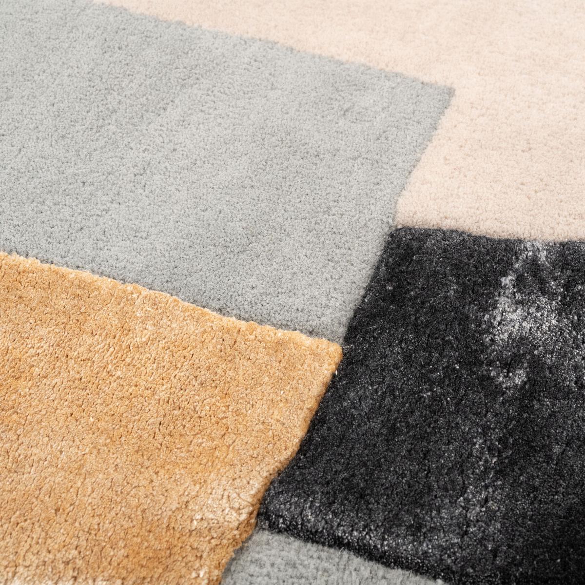 Tapis salon ROLIN , tapis en laine et viscose pour un aspect doux et soyeux — vue 6