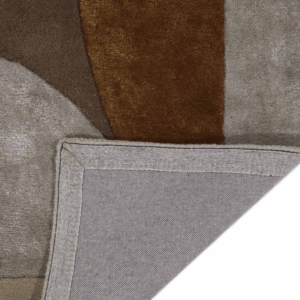 Tapis chambre GABIO fait main en laine et viscose, motif contemporain — vue 4