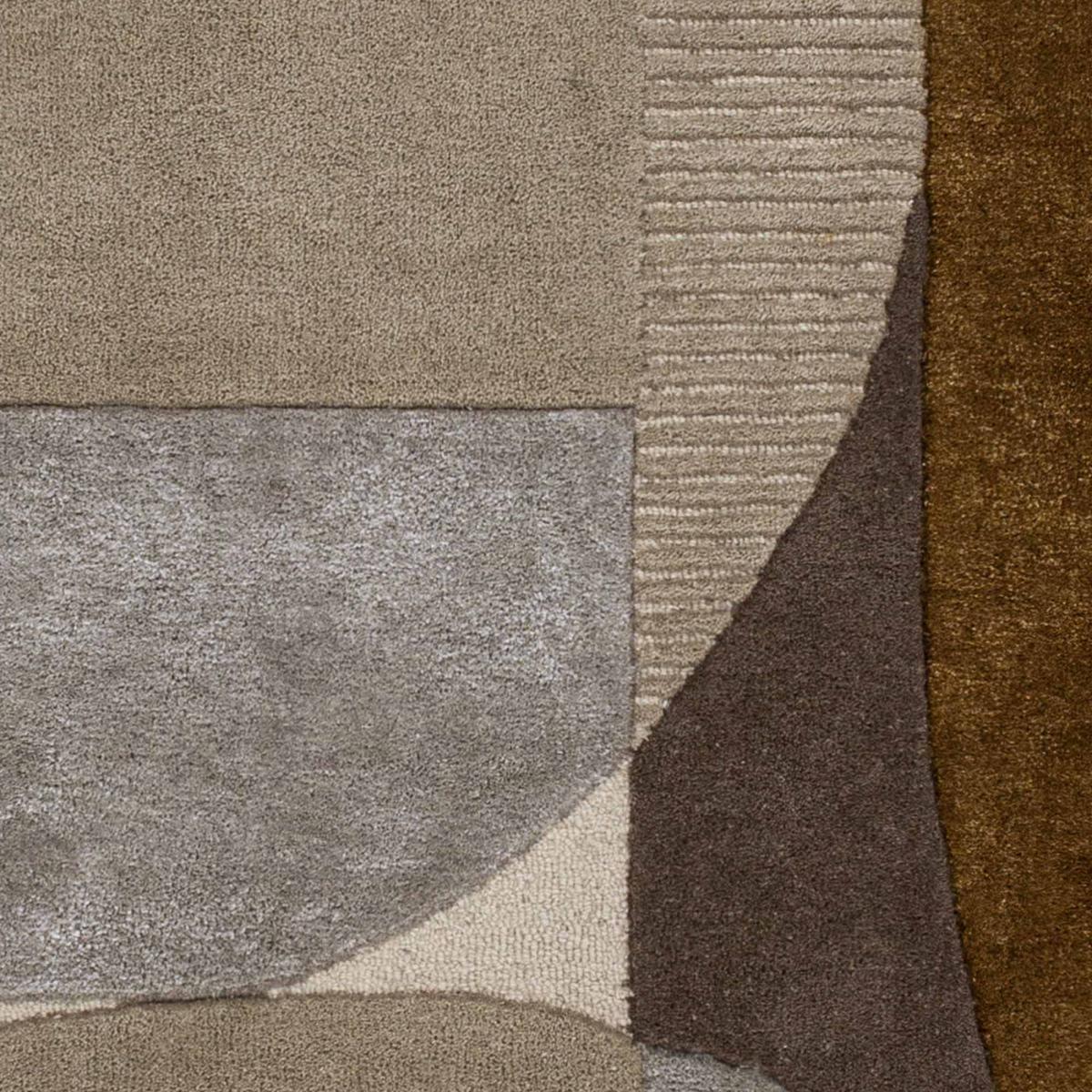 Tapis chambre GABIO fait main en laine et viscose, motif contemporain — vue 5