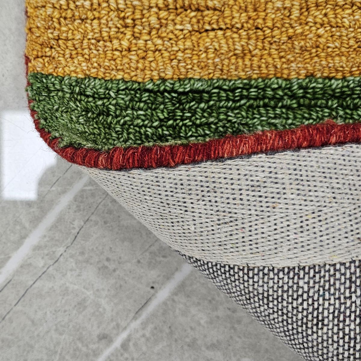 Tapis d'orient MYLA fait main en Laine, motif Gabbeh multicolore — vue 6