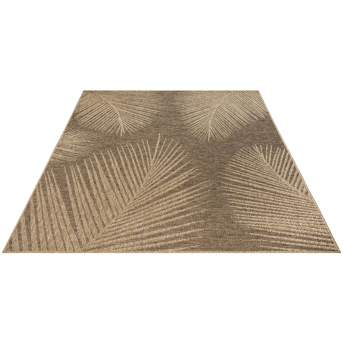 Tapis extérieur intérieur LYN13 REZA 4 aspect jute motif feuilles — vue 4