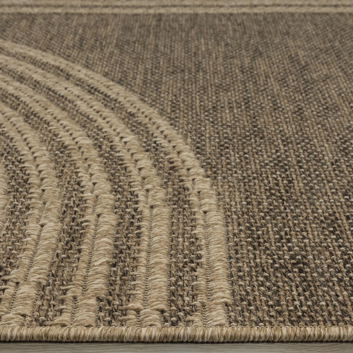 Tapis extérieur intérieur LYN13 REZA 2 aspect jute motif arc-en-ciel — vue 6