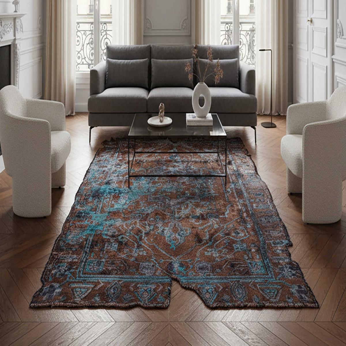 Tapis salon LYN17 AGA kilim, forme originale, Tissé à la main — vue 3