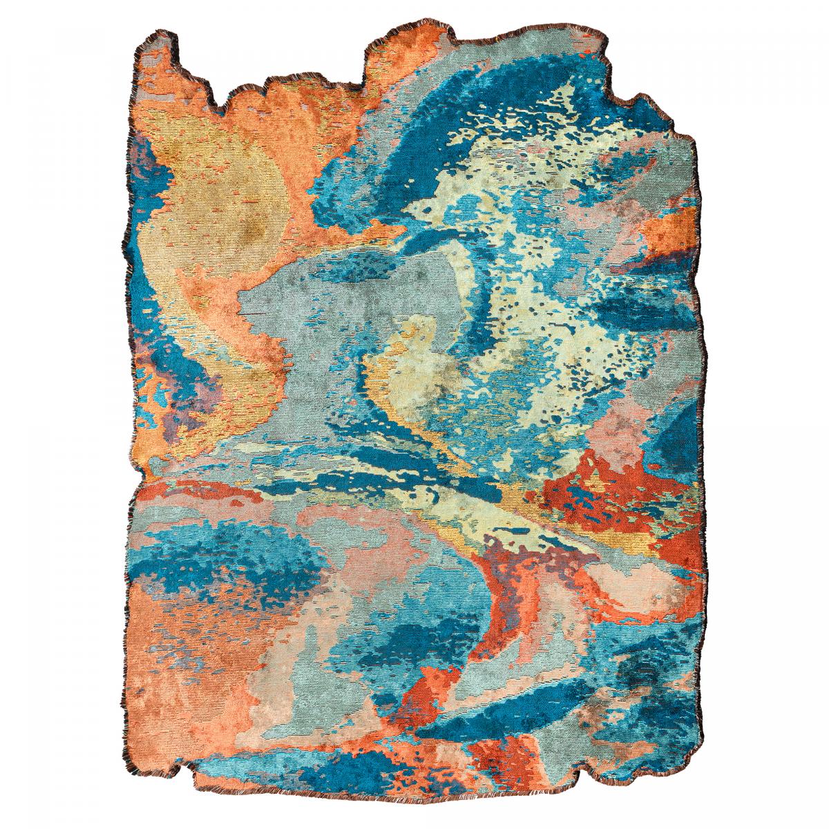 Tapis salon LYN17 AJA kilim, forme originale, Tissé à la main