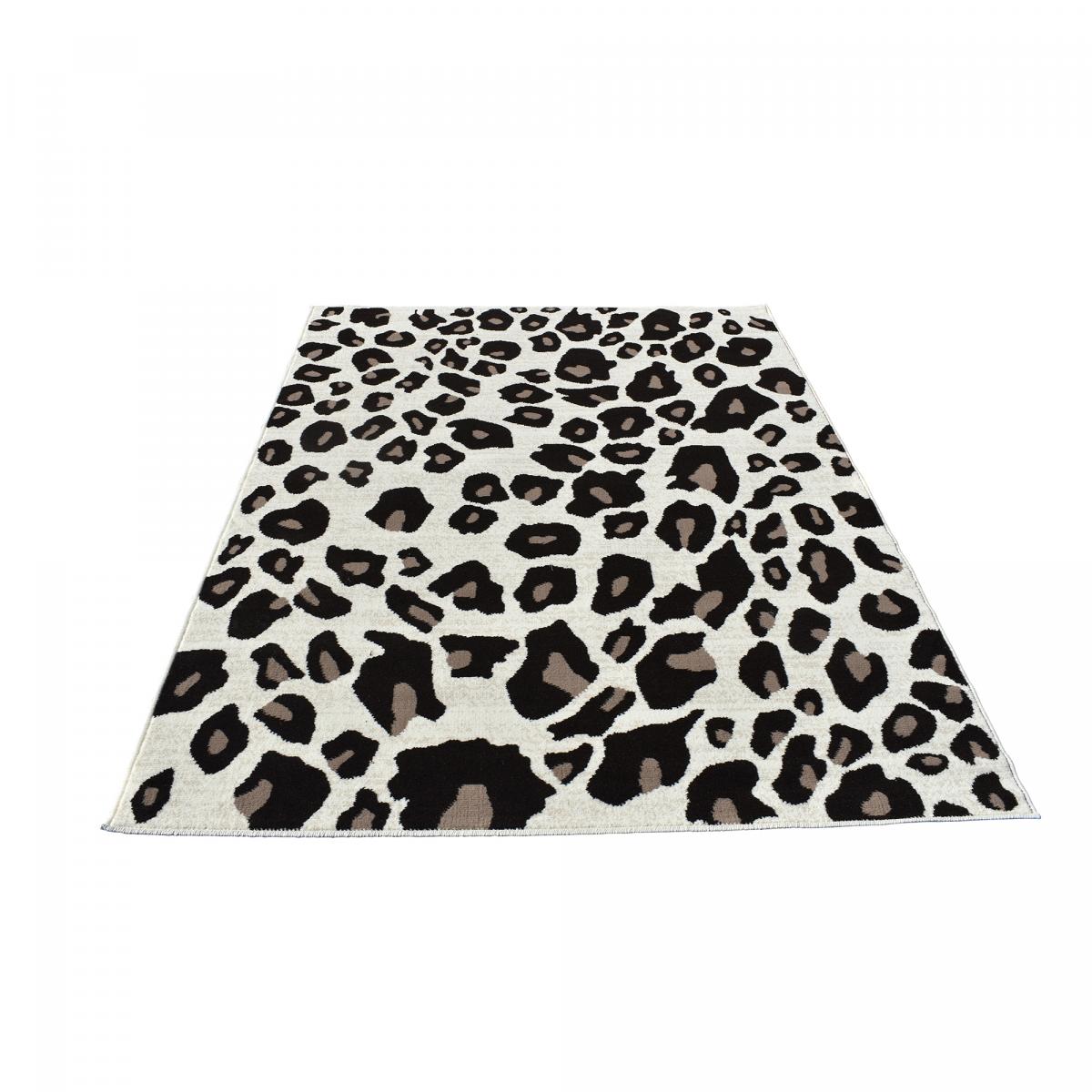 tapis salon LYN1 LEOPARD Beige et marron motif félin tacheté — vue 4
