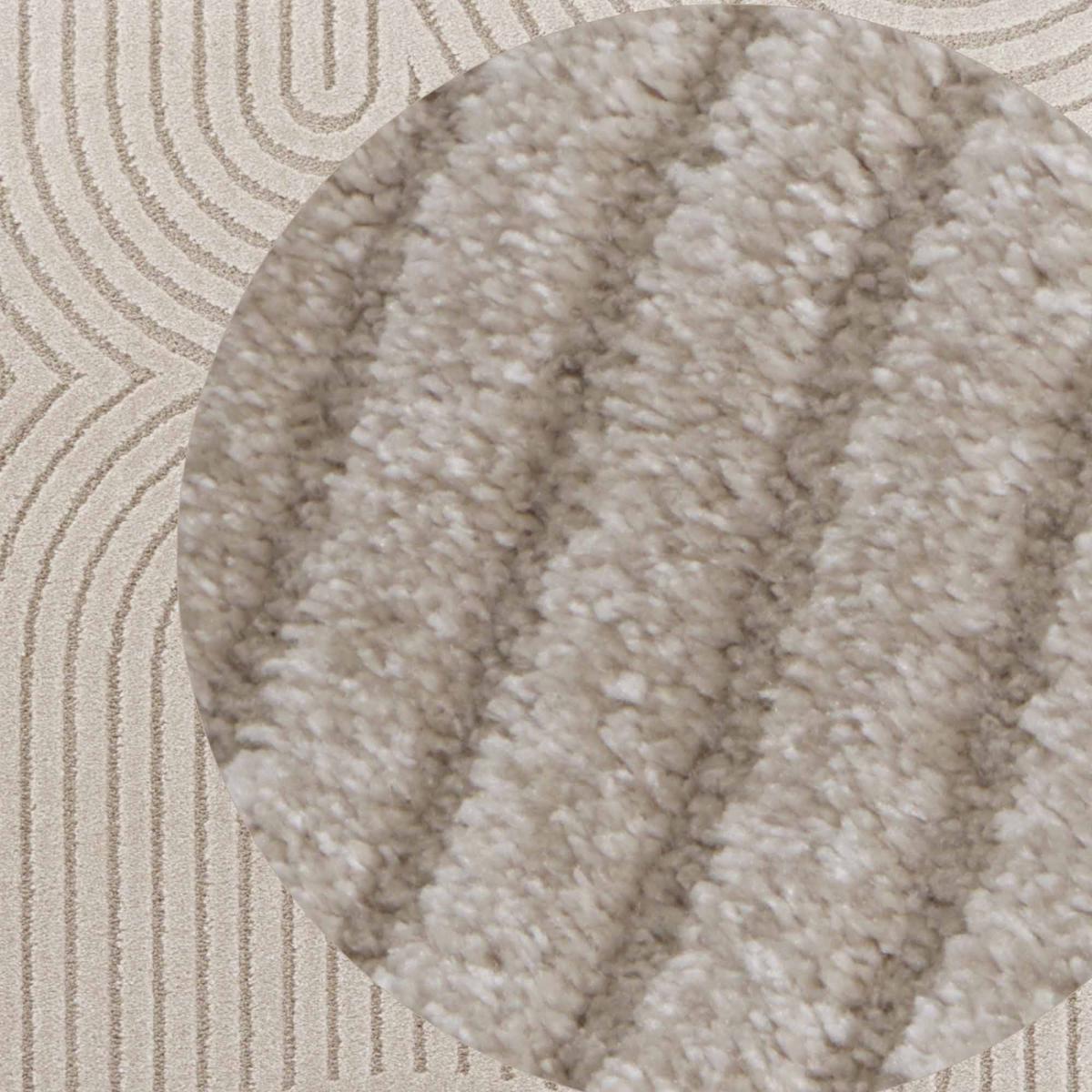 Tapis salon, motif géométrique, texture relief, PANGLAO chaleureux — vue 6