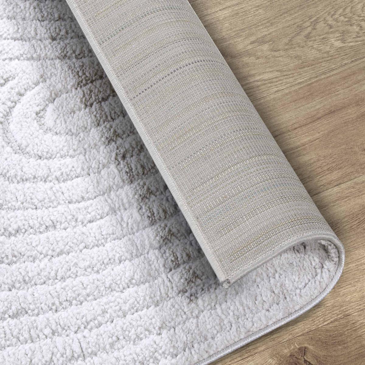 Tapis salon, motif géométrique, texture relief, PANGLAO chaleureux — vue 4