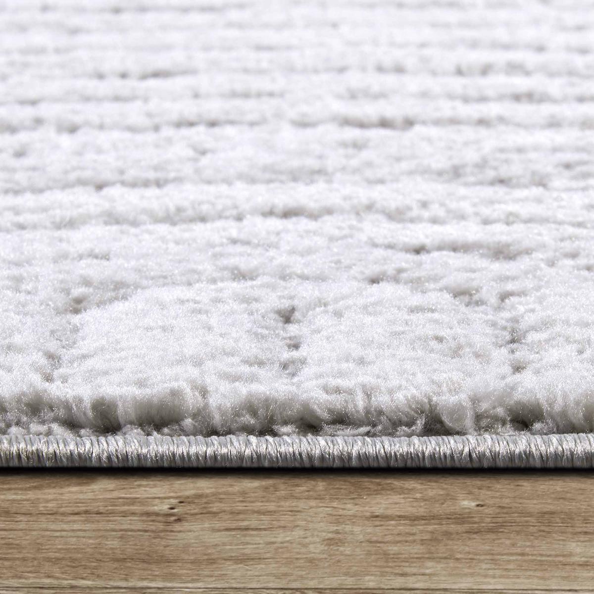 Tapis salon, motif géométrique, texture relief, PANGLAO chaleureux — vue 6