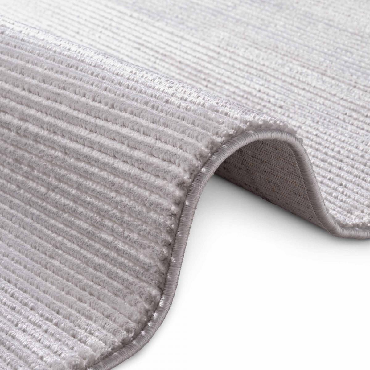 Tapis salon faux uni, poils ras, design épuré, DOLOMITE, confort — vue 4