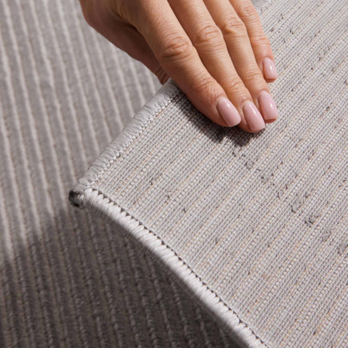 Tapis salon faux uni, poils ras, design épuré, DOLOMITE, confort — vue 5