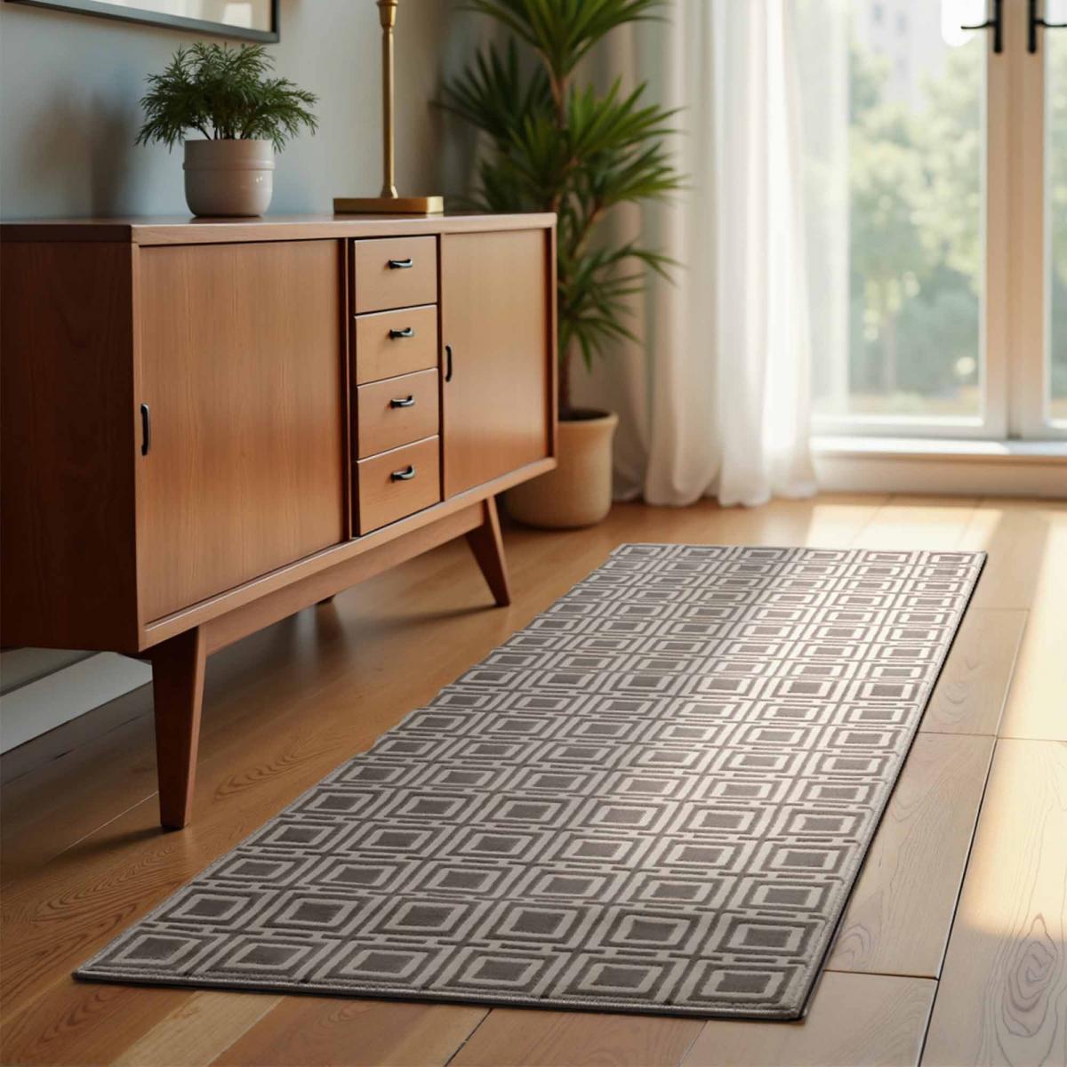 Tapis salon HOWLITE motif géométrique, design graphique et original, confort — vue 3