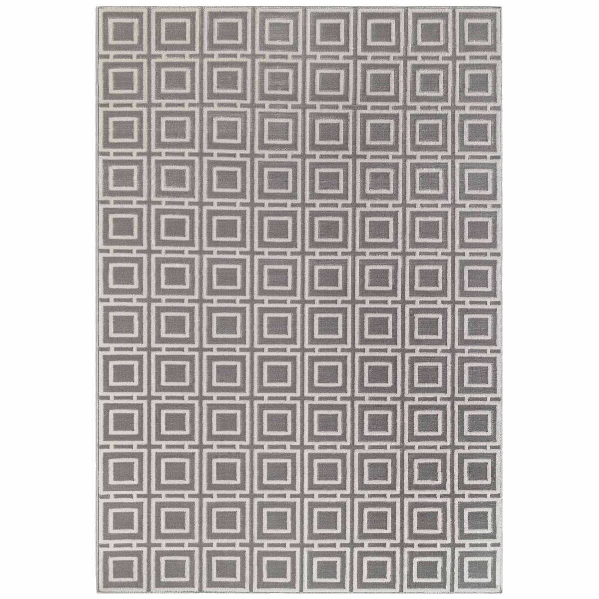 Tapis salon HOWLITE motif géométrique, design graphique et original, confort
