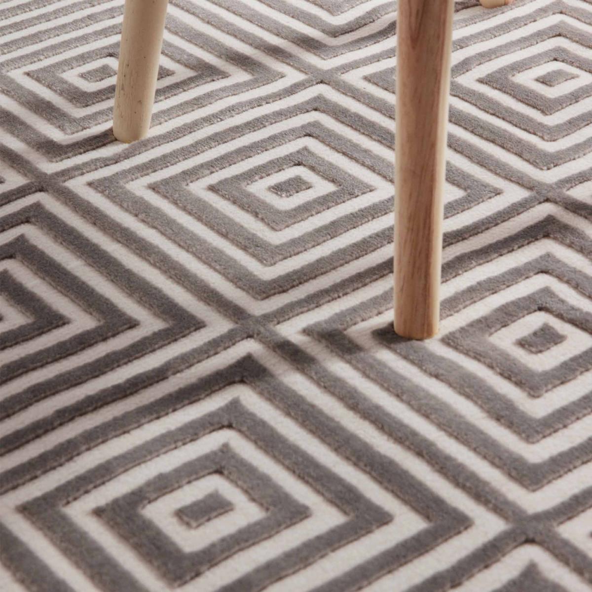 Tapis salon HOWLITE motif géométrique, design graphique et original, confort — vue 6