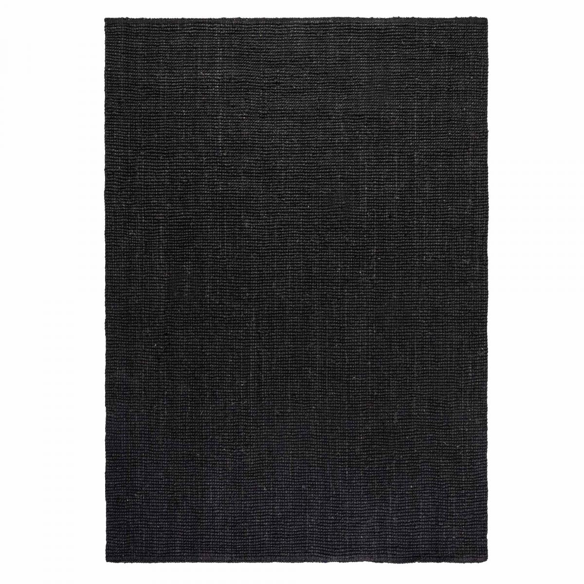 Tapis rond, forme ronde, motif uni, tissé à la main, JUTE J