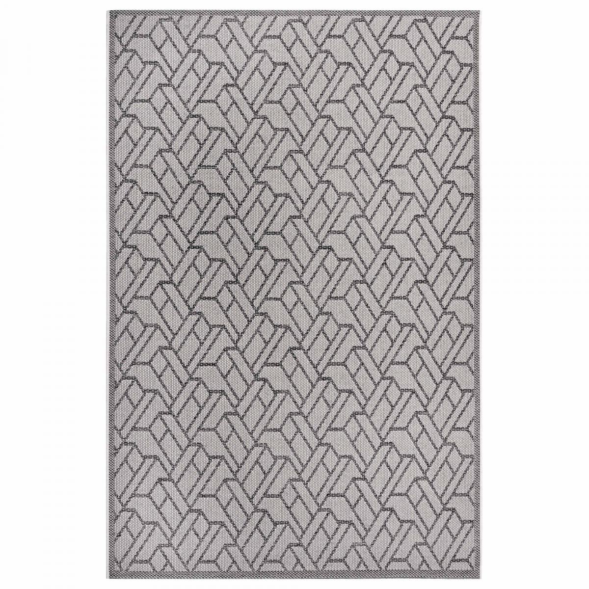 Tapis exterieur kilim motif géométrique, structure authentique ERUS