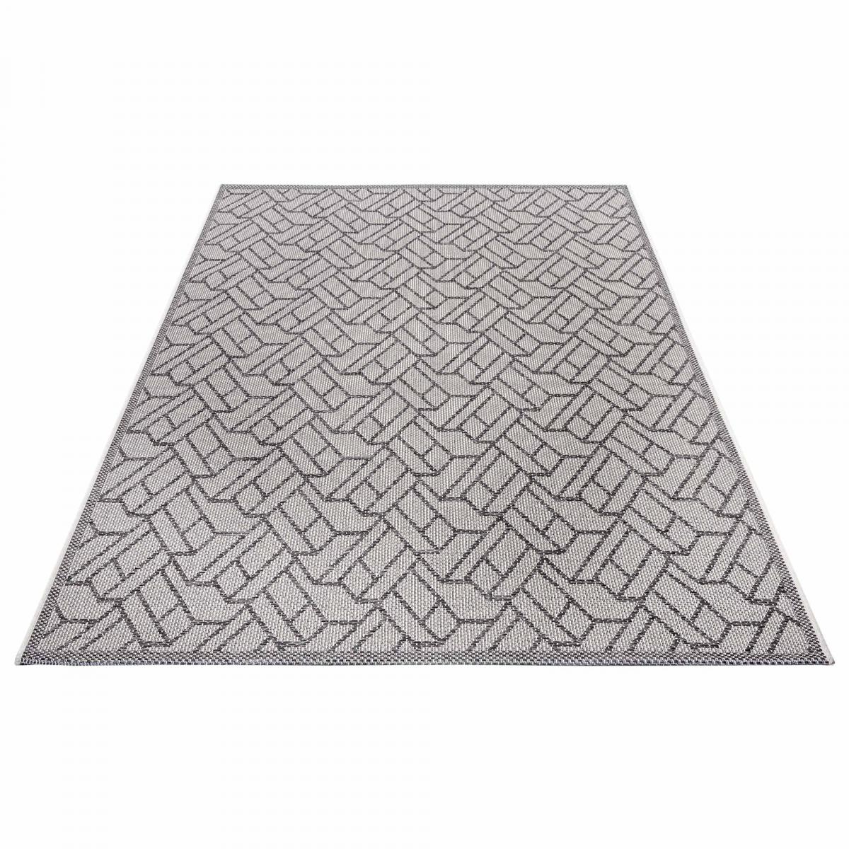 Tapis exterieur kilim motif géométrique, structure authentique ERUS — vue 4