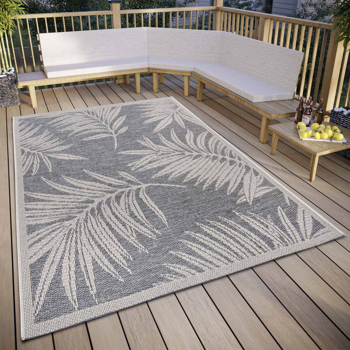 Tapis exterieur kilim nature floral, originalité artisanale PARU — vue 3