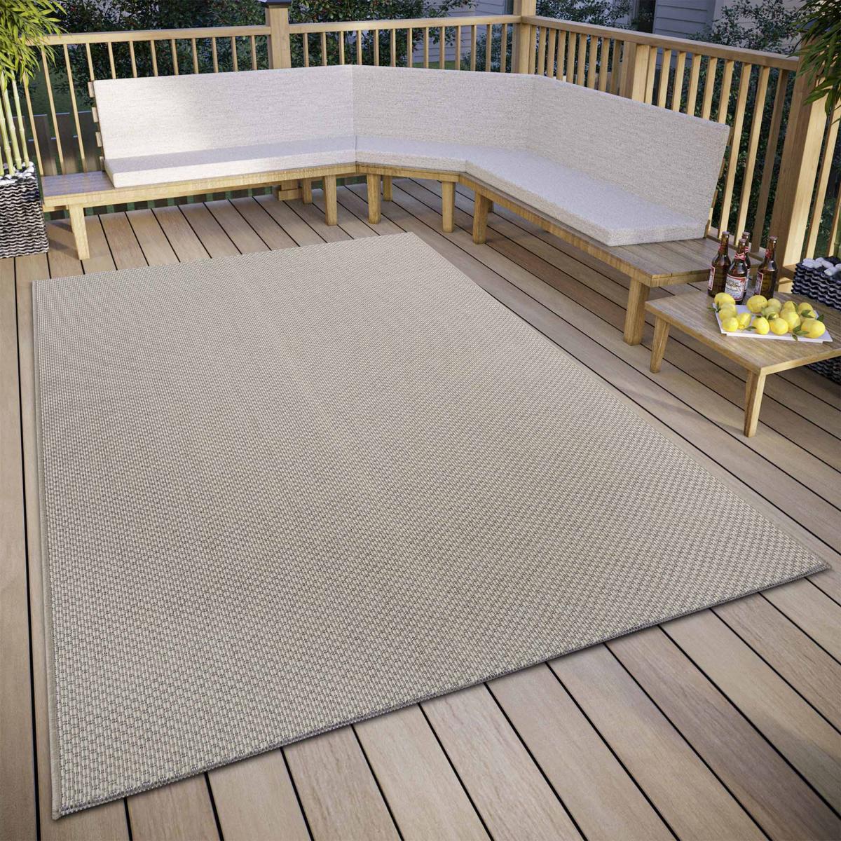 Tapis exterieur kilim géométrique, structure tissée résistante, PURE — vue 3