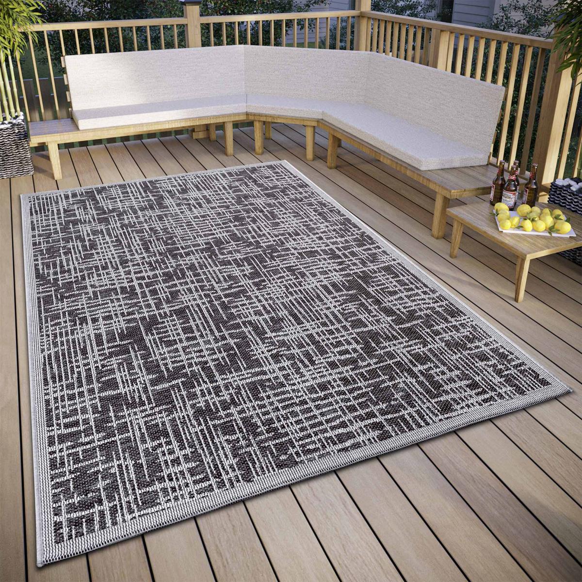 Tapis exterieur kilim géométrique, tissé, TELU idéal extérieur — vue 3